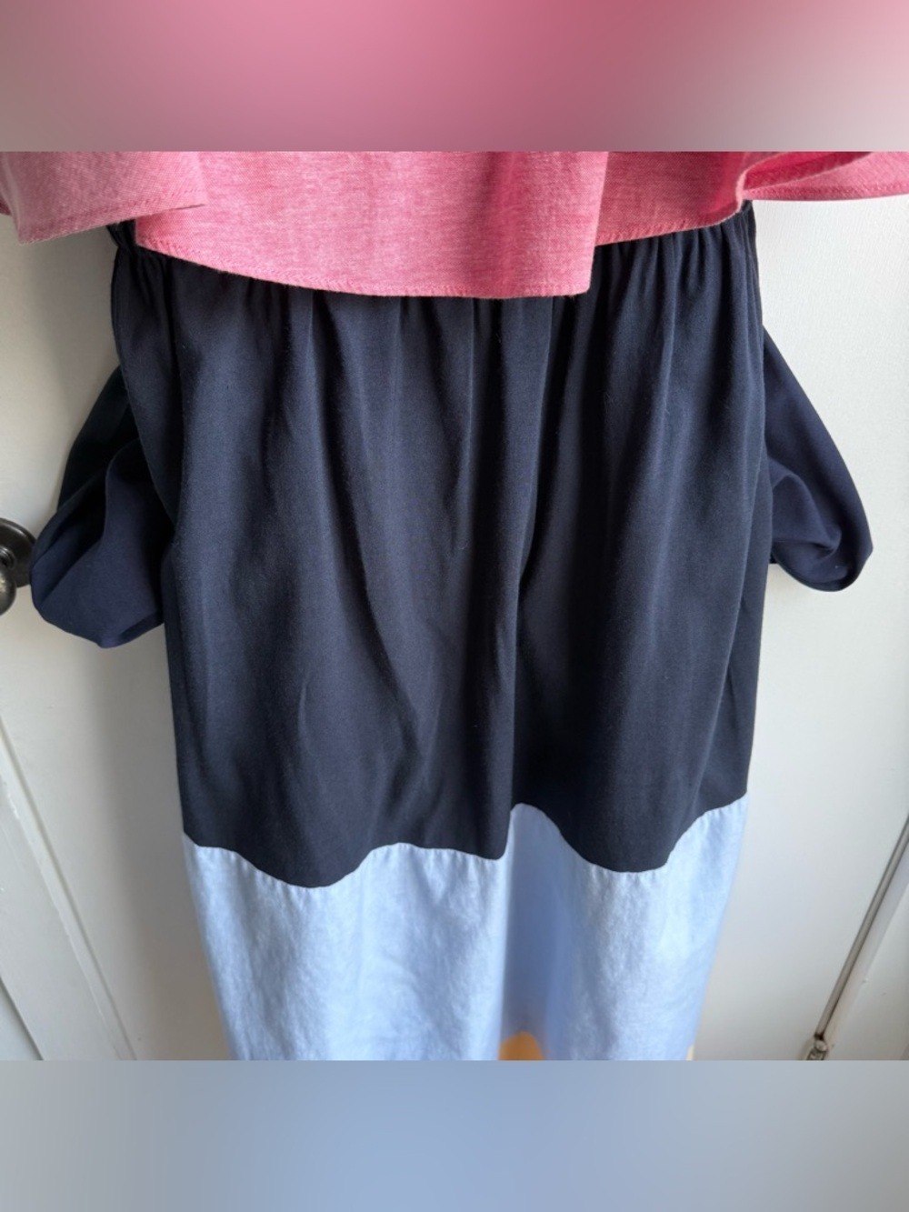 English Factory Colorblock Tiered Midi Dress with Pockets & Tie Strap Size Small - Picture 8 of 11